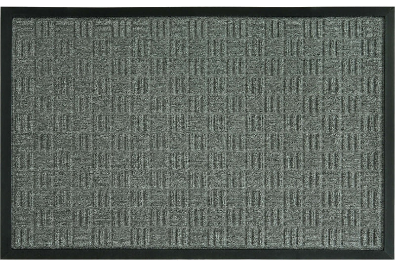 SPORTS LICENSING SOLUTIONS Fanmats 58775 Floor Mat, 30 in L, 18 in W, Parquet Pattern, Olefin Surface, Gray HOUSEWARES SPORTS LICENSING SOLUTIONS