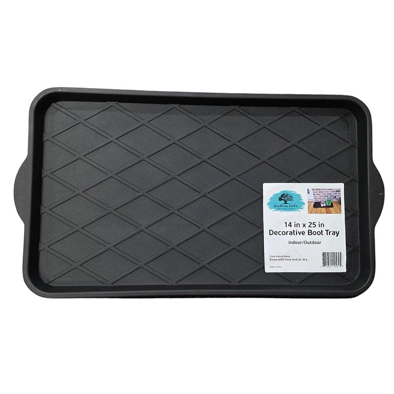 SPORTS LICENSING SOLUTI Sports Licensing Solutions 38986 Boot Tray, Polypropylene, Black, 25 in L, 14 in W HOUSEWARES SPORTS LICENSING SOLUTI