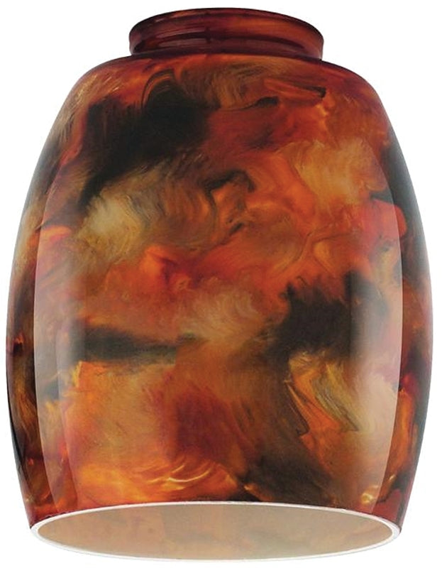 WESTINGHOUSE Westinghouse 8131100 Light Shade, 4-5/8 in Dia, 5-3/8 in H, Pendant, Glass, Brown/Yellow