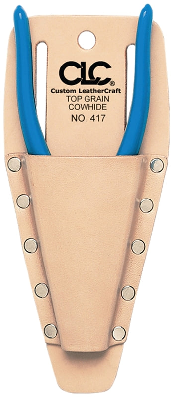 HULTAFORS CLC Tool Works Series 417 Plier/Tool Holder, 1-Pocket, Leather, Tan, 3-1/2 in W, 8-1/4 in H