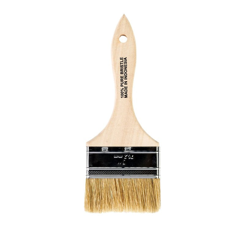 WOOSTER BRUSH Wooster F5117-3 Paint Brush, 3 in W, 1-11/16 in L Bristle, Soft Natural China Bristle, Plain-Grip Handle