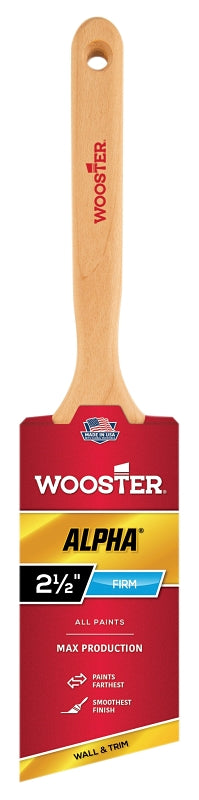 WOOSTER BRUSH Wooster 4231-2 1/2 Paint Brush, 2-1/2 in W, 2-15/16 in L Bristle, Synthetic Fabric Bristle, Sash Handle