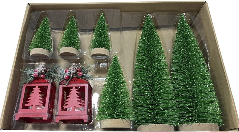 SANTAS FOREST Santas Forest 25006 Battle Brush Tree Lantern HOLIDAY & PARTY SUPPLIES SANTAS FOREST