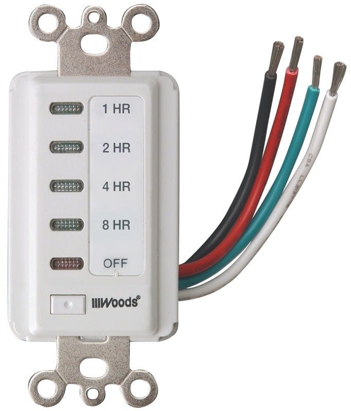 WOODS Woods 59013 Countdown Timer, 15 A, 120 V, White, 1800 W, 2, 4, 8, 12 hr Off Time Setting ELECTRICAL WOODS