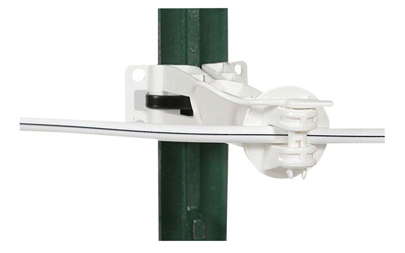 GALLAGHER POWER FENCE, Gallagher G694134 Multi-Post Pin-Lock Offset Insulator, Polyethylene, White