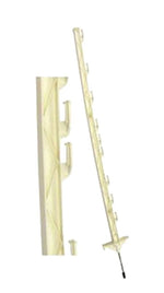 GALLAGHER POWER FENCE, Gallagher G72413 Tread-In Double Foot Post, 39 in OAH, Plastic, White HARDWARE & FARM SUPPLIES GALLAGHER POWER FENCE,