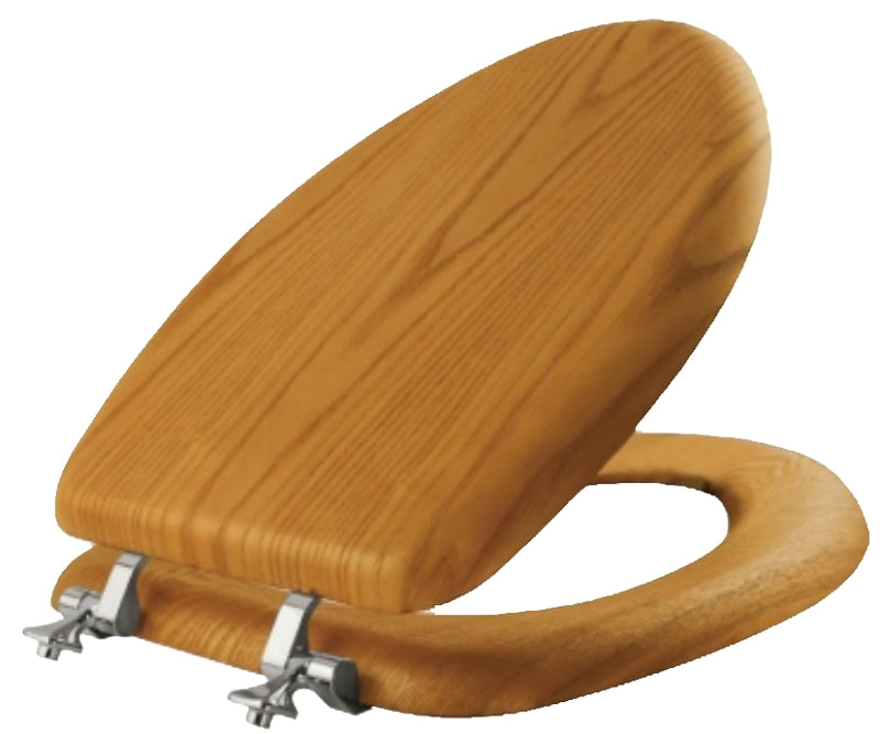 BEMIS Bemis Natural Reflections Series 19601CP378 Toilet Seat, Elongated, Wood Veneer, Natural Oak PLUMBING, HEATING & VENTILATION BEMIS