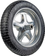 JACKSON Jackson SFFTCC Flat-Free Tire, 16 in Dia Tire, 3-1/2 in W Tire, Rubber Tire