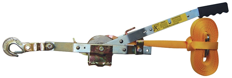 MAASDAM Maasdam WS-25 Strap Puller, 1 ton Lifting, 1 in Dia Rope/Cable, 25 ft L Rope/Cable, 10 ft Lift