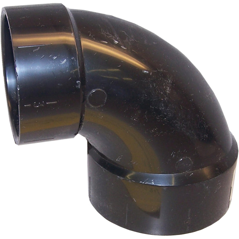 IPEX USA LLC-CANPLAS Canplas 102223BC Reducing Closet Pipe Elbow, 4 x 3 in, Hub, 90 deg Angle, ABS, Black LAWN & GARDEN IPEX USA LLC-CANPLAS