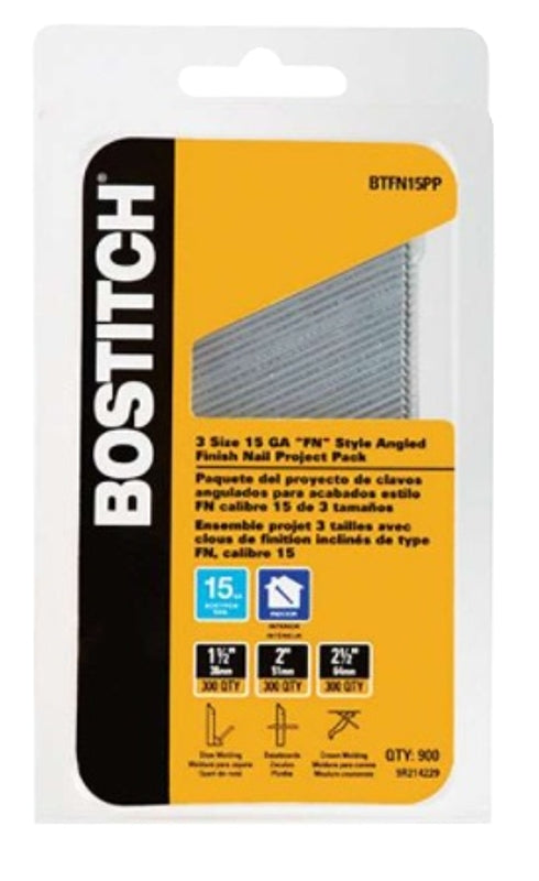 BOSTITCH Bostitch BTFN15PP Finish Nail, 15 ga Gauge, Steel, Coated, Round Head, Smooth Shank HARDWARE & FARM SUPPLIES BOSTITCH