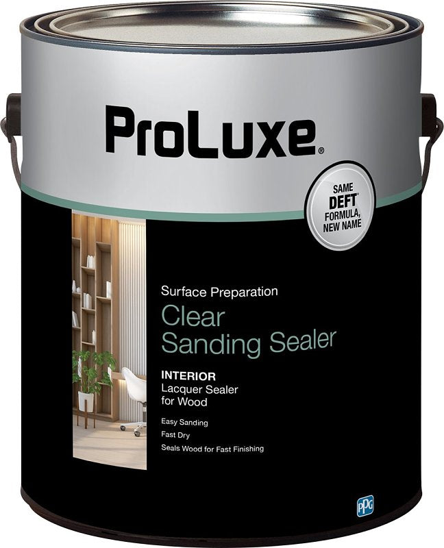 PROLUXE ProLuxe PLX015/01 Sanding Sealer, Satin, Liquid, Clear, 1 gal PAINT PROLUXE