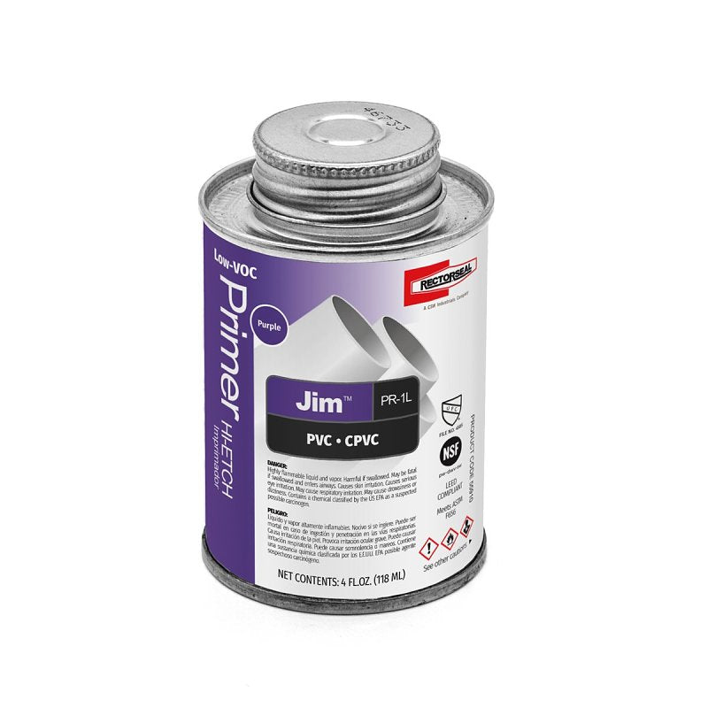RECTORSEAL Rectorseal 55910 Hi-Etch Primer, Liquid, Purple, 0.25 pt