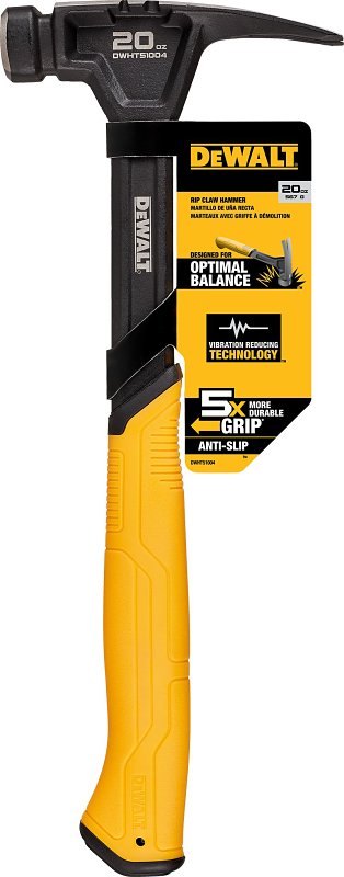 DEWALT DEWALT DWHT51004 Rip Claw Hammer, 20 oz Head, Steel Head, 14 in OAL