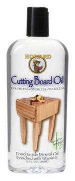 HOWARD Howard BBB012 Cutting Board Oil, 12 oz Bottle, Light Tan, Gel PAINT HOWARD