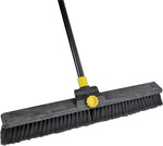 QUICKIE Quickie 00633 Push Broom, 24 in Sweep Face, Polypropylene Bristle, Steel Handle