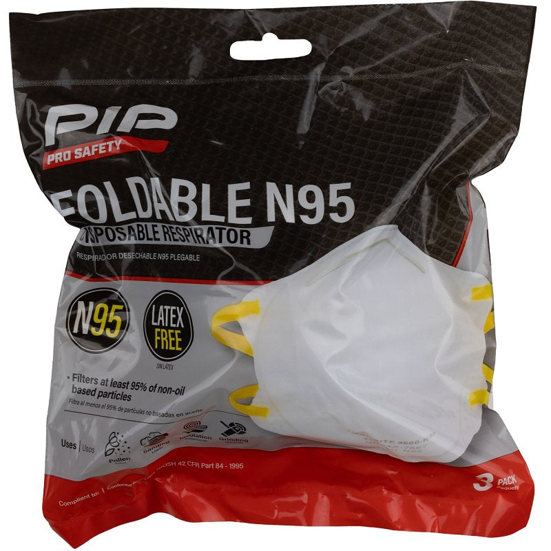 PIP PRO SAFETY Safety Works PRO43361-3 Disposable Respirator, N95 Filter Class, White