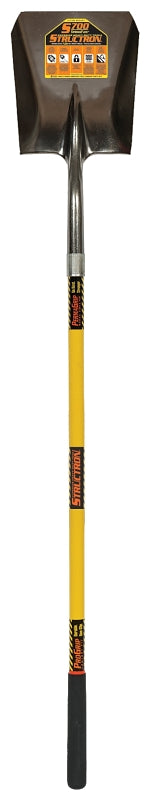 SEYMOUR Structron 49732 Square Point Shovel, 9-1/2 in W Blade, 14 ga Gauge, Carbon Spring Steel Blade, Fiberglass Handle
