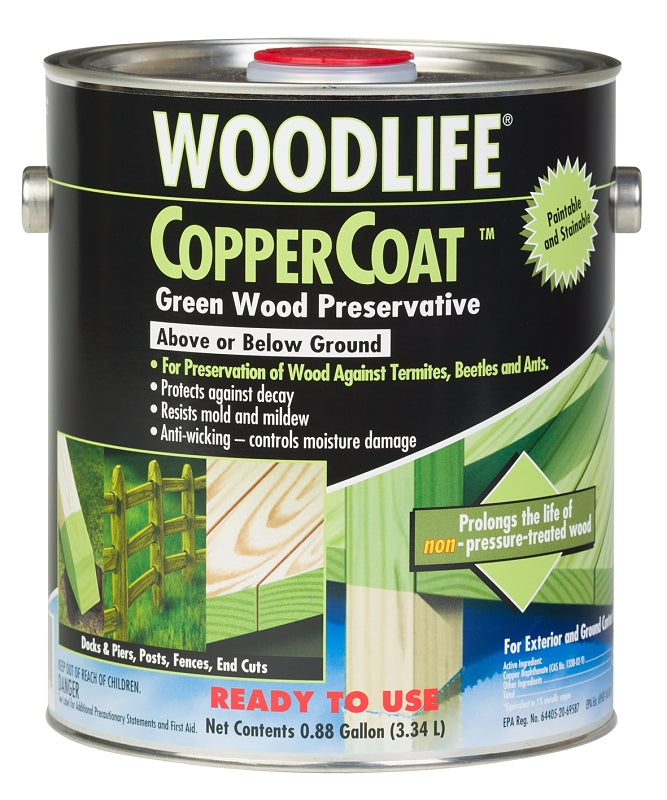 WOODLIFE Wolman 1901A Preservative, Green, Liquid, 1 gal, Can