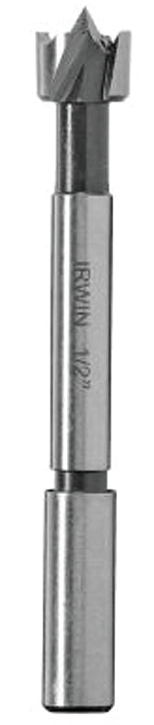 IRWIN Irwin 1966894/42904 Forstner Bit, 1/4 in Dia, 3-1/2 in OAL, 2-Flute, 3/8 in Dia Shank, Reduced Shank