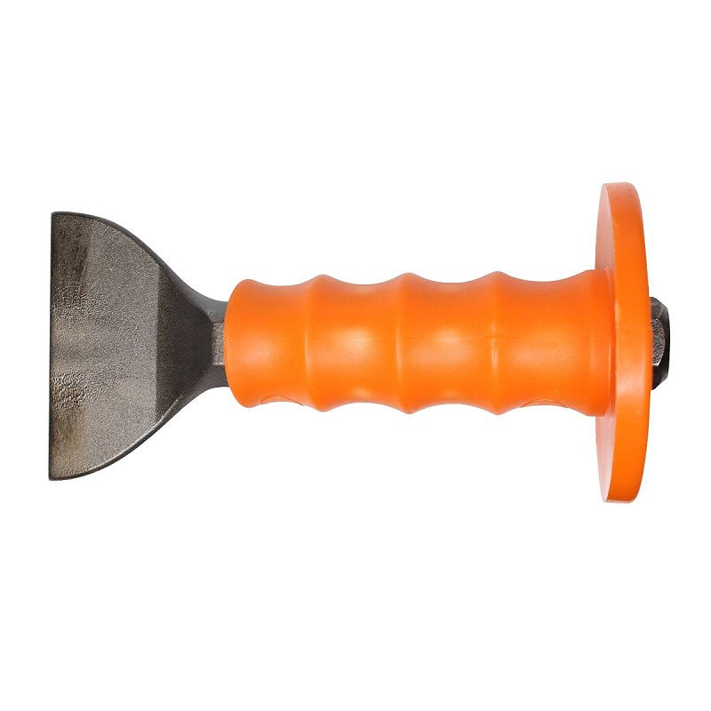 MAYHEW TOOLS Mayhew 35105 Handguarded Mason Chisel, 3-1/2 in W Blade, 7 in OAL, Plastic Handle HOUSEWARES MAYHEW TOOLS