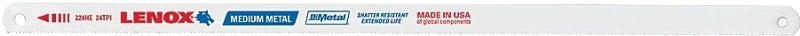 LENOX Lenox 20145V224HE Hacksaw Blade, 1/2 in W, 12 in L, 24 TPI, Steel Cutting Edge