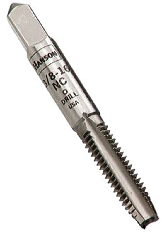 IRWIN Irwin Hanson 8136 Fractional Tap, 3/8-24 Thread, Plug Tap Thread, 4-Flute, HCS
