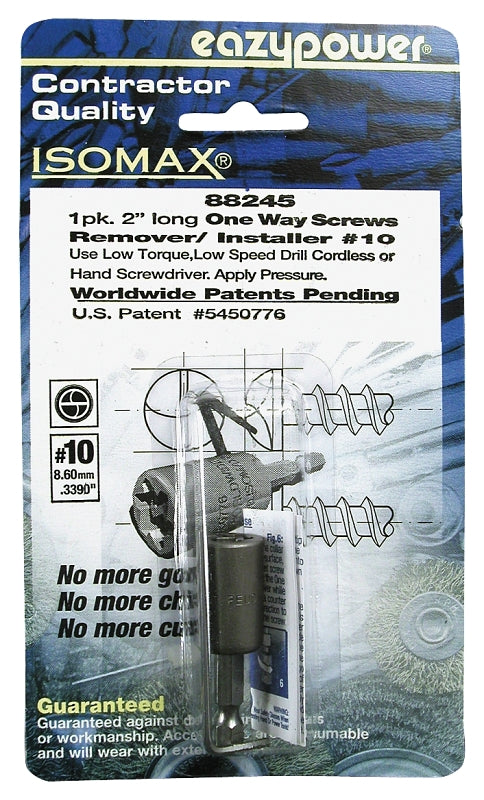 EAZYPOWER Eazypower 88245 1-Way Screw Remover, #10 Bolt/Screw, HSS TOOLS EAZYPOWER