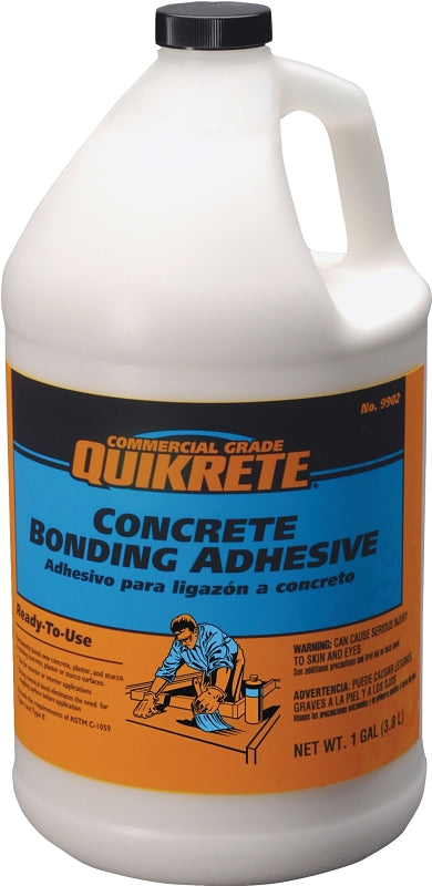QUIKRETE Quikrete 9902-01 Bonding Adhesive, Liquid, Vinyl Acetate, White, 1 gal Bottle PAINT QUIKRETE