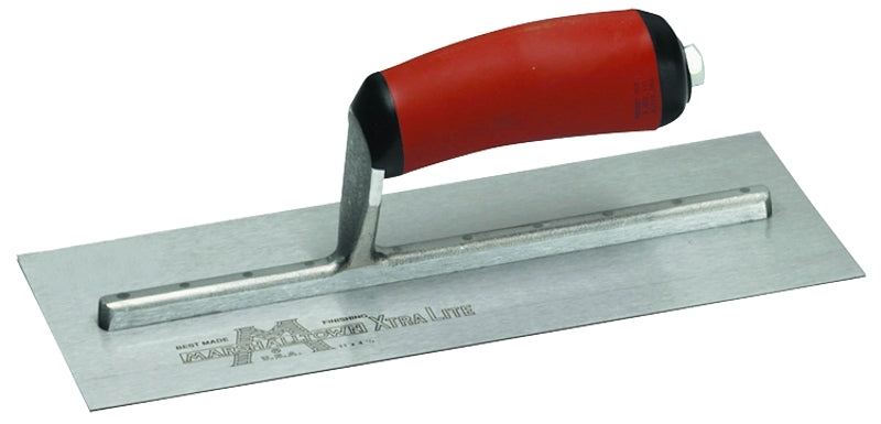 MARSHALLTOWN Marshalltown MXS20D Finishing Trowel, 20 in L Blade, 4 in W Blade, Spring Steel Blade, Square End, Curved Handle