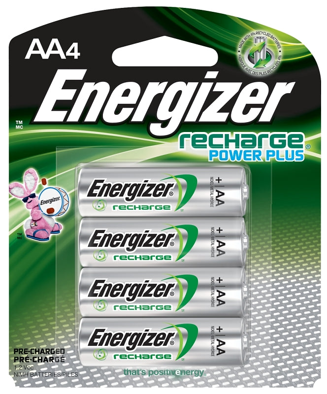 ENERGIZER BATTERY Energizer NH15BP-4 Battery, 1.2 V Battery, 2300 mAh, AA Battery, Nickel-Metal Hydride, Rechargeable: Yes, Black ELECTRICAL ENERGIZER BATTERY