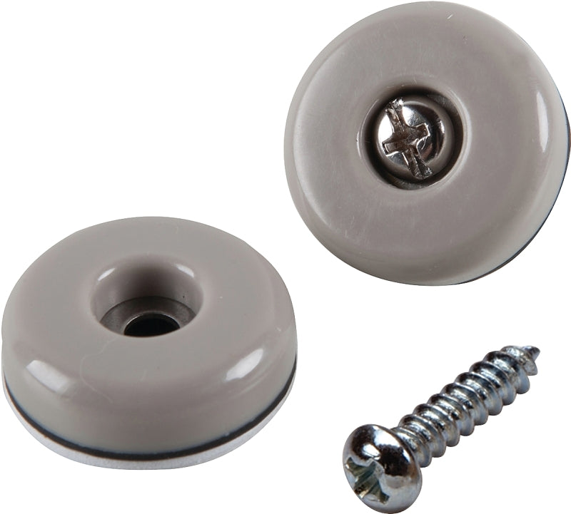 SHEPHERD Shepherd Hardware 9455 Furniture Pad, Round, 1-1/2 in Dimensions, 75 lb, PTFE, Tan, 4/PK