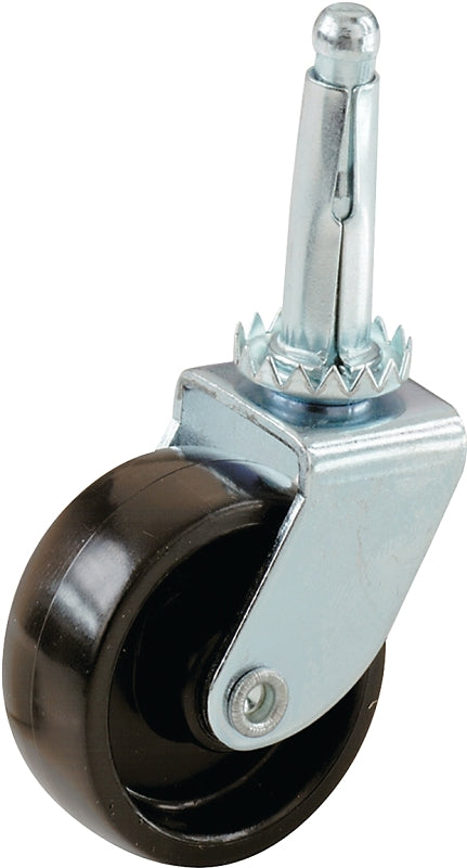 SHEPHERD Shepherd Hardware 9557 Swivel Caster, Stem Mounting, 4.63 in W x 1.31 in D x 6.56 in H Dimensions, 1-1/4 in Dia Wheel HARDWARE & FARM SUPPLIES SHEPHERD