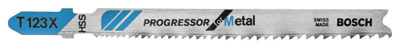 BOSCH Bosch T123X3 Jig Saw Blade, 5/16 in W, 4 in L, 10/24 TPI, Steel