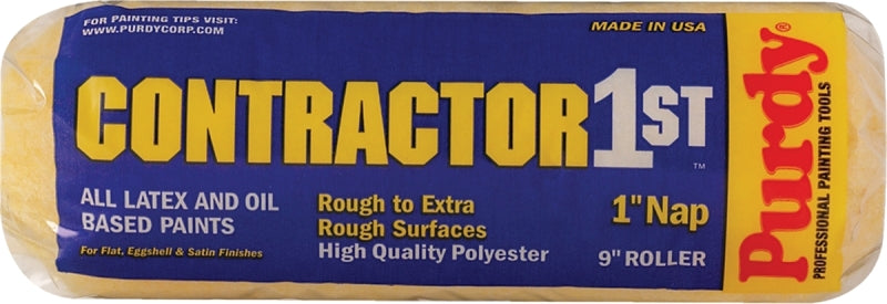 PURDY Purdy 688095 Roller Cover, 1 in Thick Nap, 9 in L, Polyester Cover PAINT PURDY