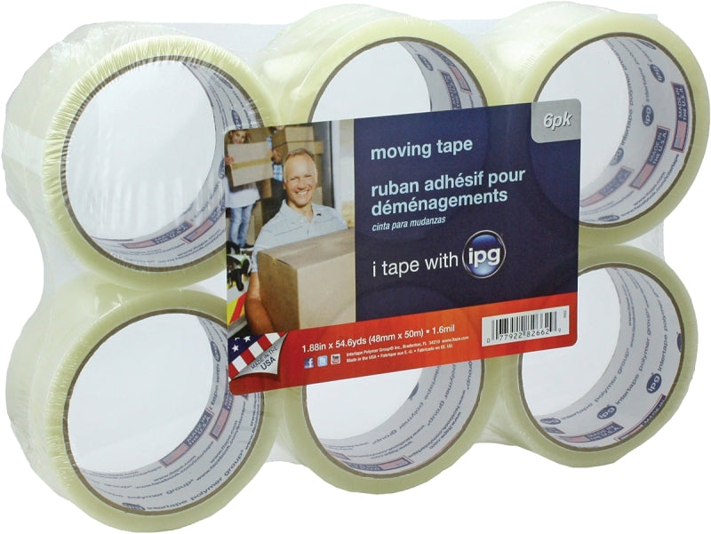 IPG IPG 2662 Sealing Tape, 54.6 yd L, 1.88 in W, Polypropylene Backing, Clear