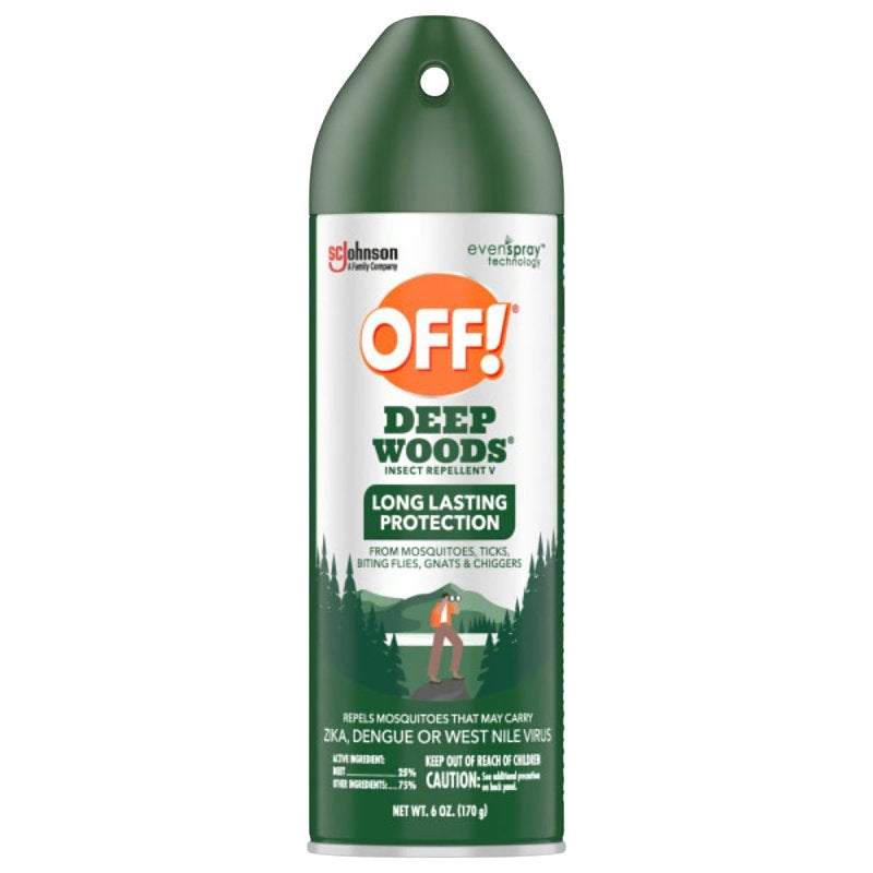 OFF OFF! Deep Woods 01842 Insect Repellent V, 6 oz, Liquid, Clear, Alcohol LAWN & GARDEN OFF