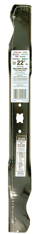 MTD MTD 490-100-M085 Mulching Blade, 22 in L, Carbon Steel