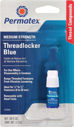 PERMATEX Permatex 24206 Threadlocker, 2.5 mL Bottle, Liquid, Blue PAINT PERMATEX