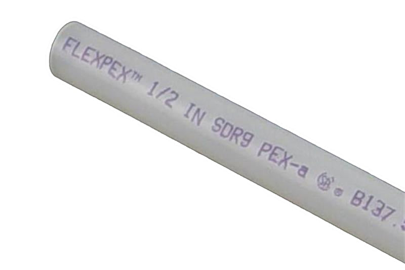 FLAIR-IT Flair-It SAFEPEX Pro 16051 Straight Stick Pipe Tubing, 1/2 in, PEX-A, White, 5 ft L