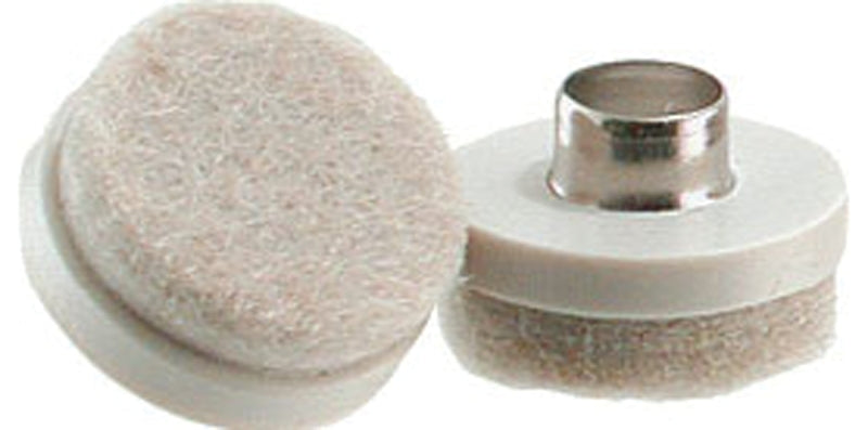 SHEPHERD Shepherd Hardware 9935 Furniture Pad, Round, 1-1/2 in Dimensions, Felt Cloth, Almond, 4/PK