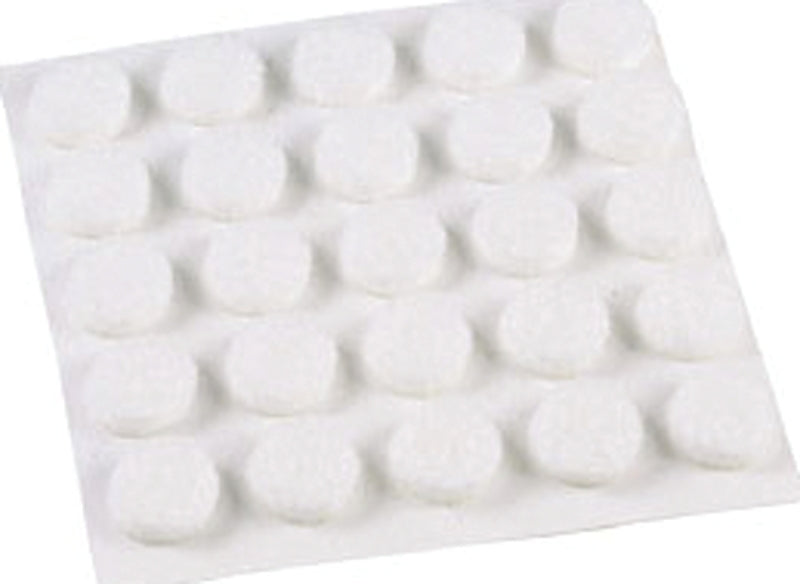 SHEPHERD Shepherd Hardware 9957 Furniture Pad, Felt Cloth, White, 3/8 in Dia, Round HARDWARE & FARM SUPPLIES SHEPHERD