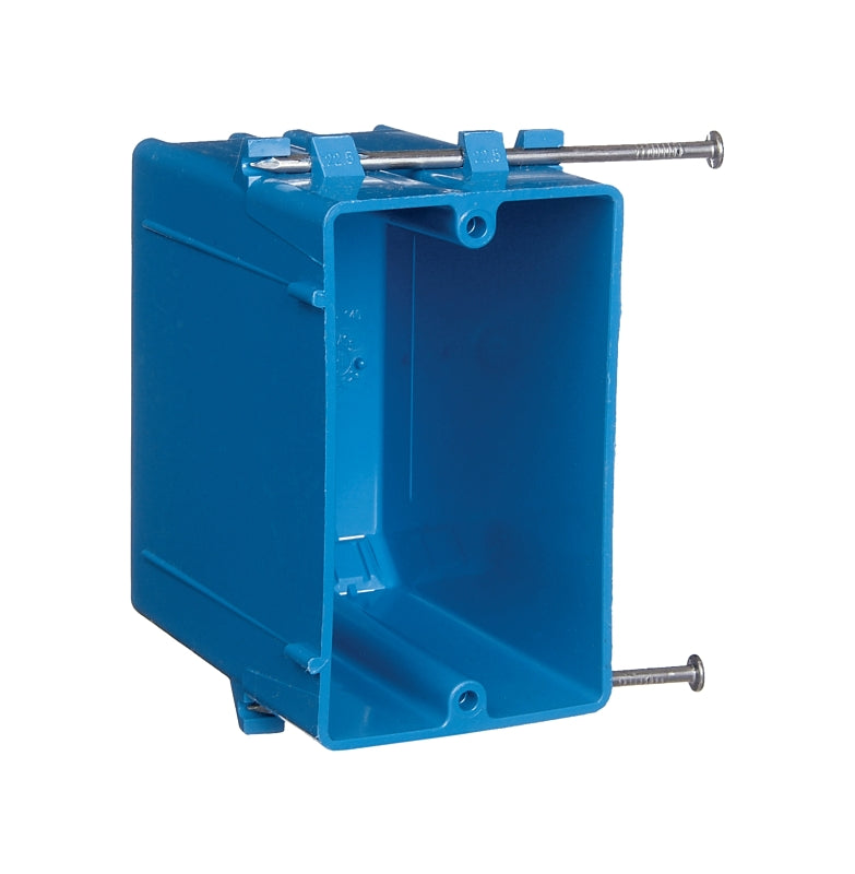 CARLON Carlon B122A-UPC Outlet Box, 22 cu-in, 1-Gang, PVC, Blue ELECTRICAL CARLON