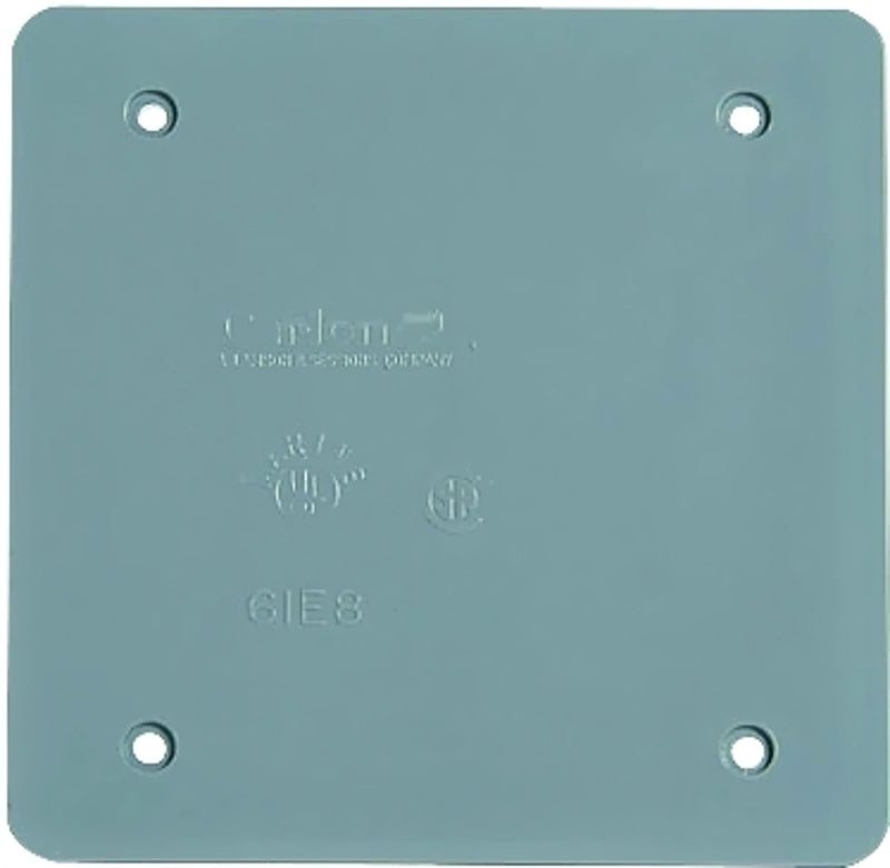 CARLON Carlon E9802CN-CAR Weatherproof Blank Cover, Rectangular, 2 -Gang, PVC, Gray ELECTRICAL CARLON