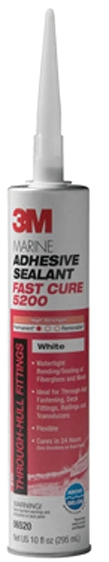 3M 3M 06520 Adhesive Sealant, White, 5 to 7 days Curing, -40 to -190 deg F, 10 oz Cartridge PAINT 3M