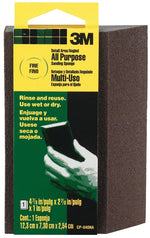 3M 3M CP-040 Sanding Sponge, 4-7/8 in L, 2-7/8 in W, Fine, Aluminum Oxide Abrasive PAINT 3M