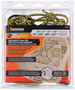 KEEPER Keeper ZipNet 06141 Adjustable Cargo Net, 86 in L, 74 in W, Rubber, Black/Yellow AUTOMOTIVE KEEPER
