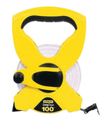 STANLEY STANLEY 34-790 Measuring Tape, 100 ft L Blade, 1/2 in W Blade, Fiberglass Blade, ABS Case, Black/Yellow Case