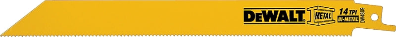 DEWALT DEWALT DW4809 Reciprocating Saw Blade, Applicable Materials: Angle Iron, Fiberglass, Hard Rubber, Metal, 3/4 in W TOOLS DEWALT