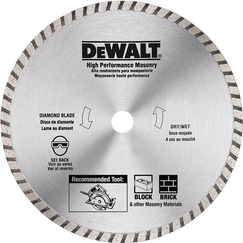 DEWALT DEWALT DW4712B Circular Blade, 7 in Dia, 5/8 in Arbor, Diamond Cutting Edge, Segmented Rim